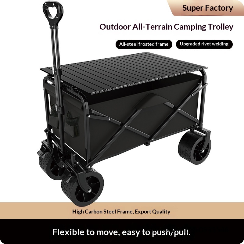 Outdoor Furniture Vendors - Foldable Large Capacity Camping Wagon with