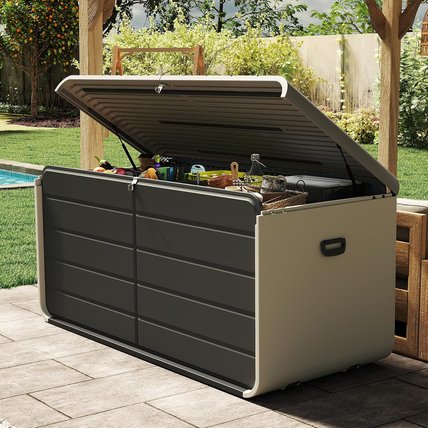 Outdoor Furniture With Storage - Indoor Outdoor Storage Box 200 Gallon,