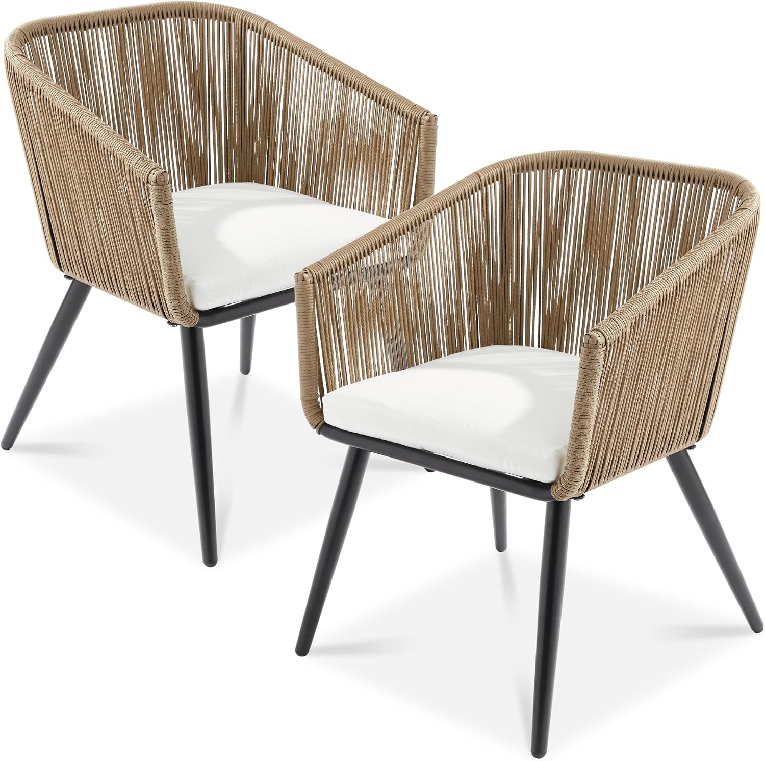 Outdoor Furniture Designer - Outdoor Rattan Patio Dining Chairs, Two
