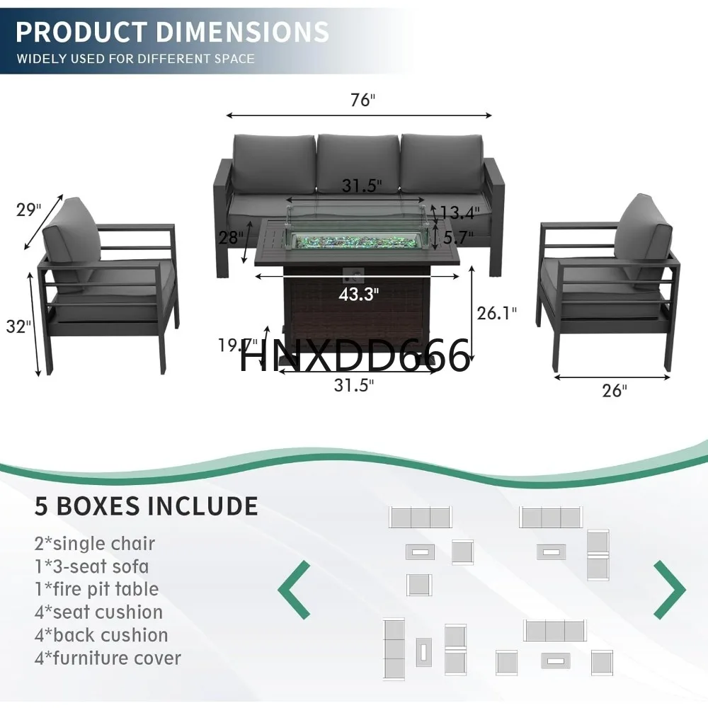 Patio Furniture Set with Fire  - Outdoor Furniture With Fire Pit Table recension och pris