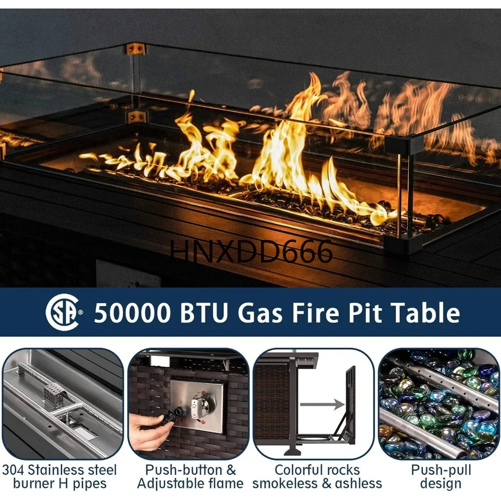 Patio Furniture Set with Fire  - Outdoor Furniture With Fire Pit Table recension och pris