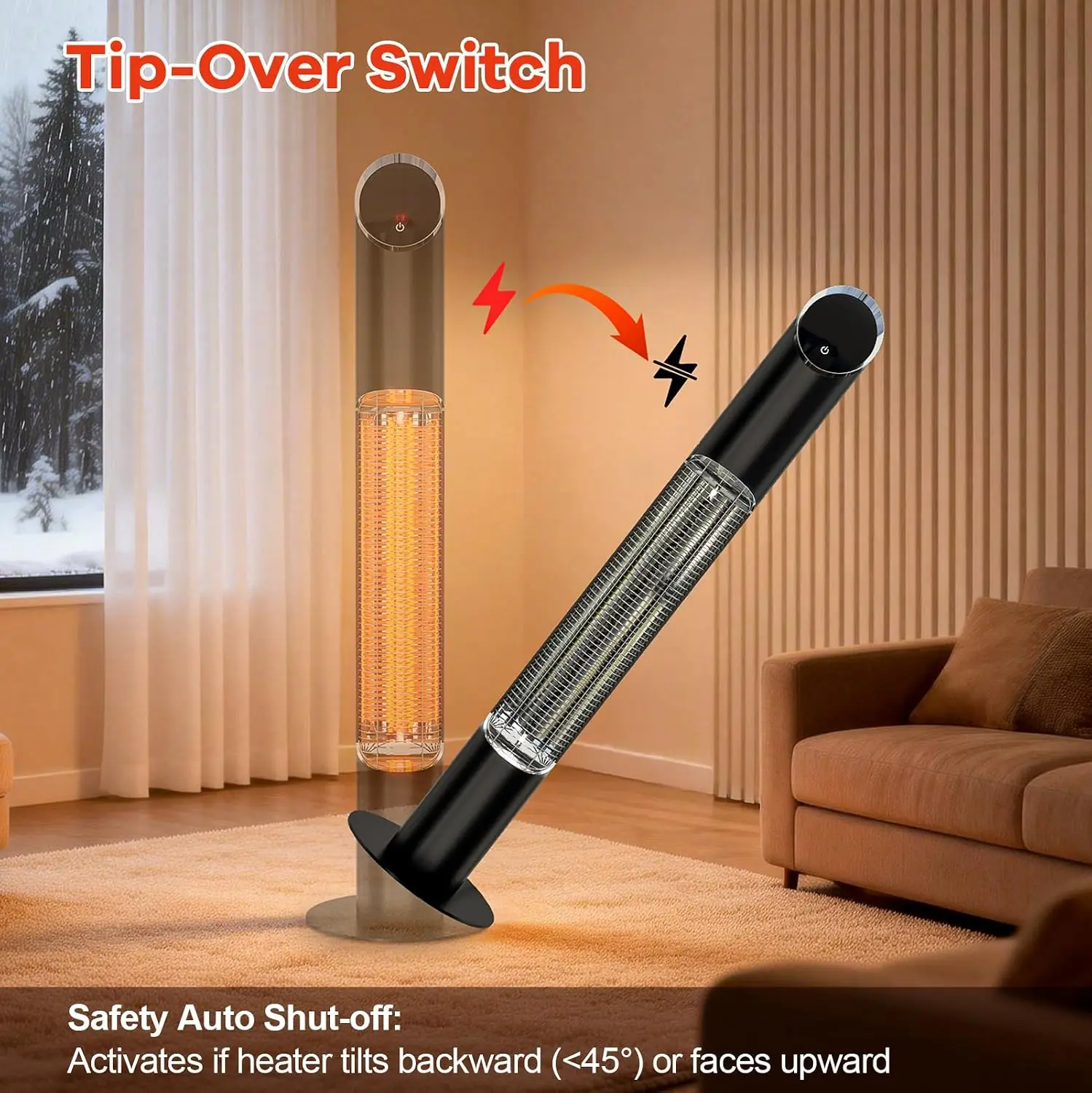 Outdoor Electric Patio Heater, - Patio Heater Standing recension och pris