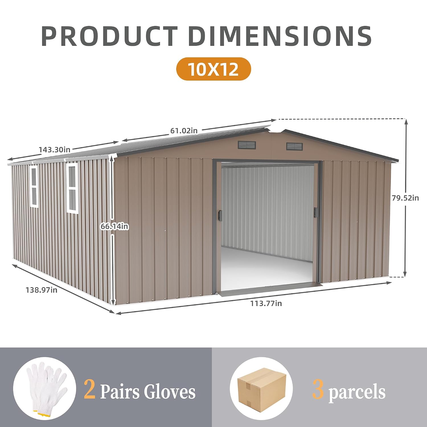 10x12 FT Outdoor Storage Shed, - Outdoor Furniture With Storage recension och pris