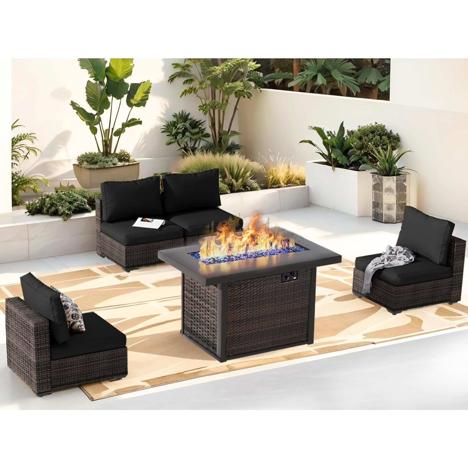 Outdoor Sectional Furniture, 5 - Outdoor Furniture With Fire Pit Table recension och pris