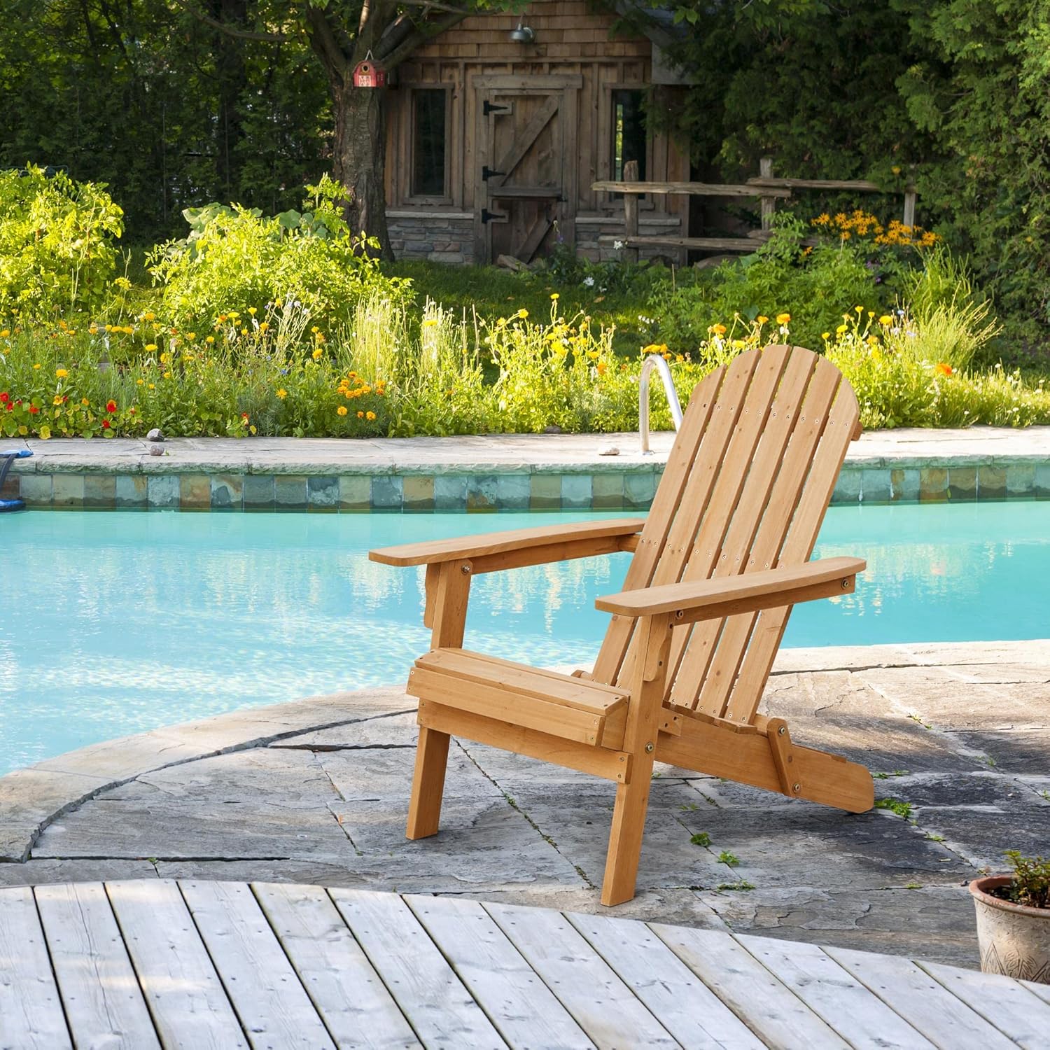 Folding Adirondack Chair Set o - Outdoor Furniture Fire Pit Set recension och pris