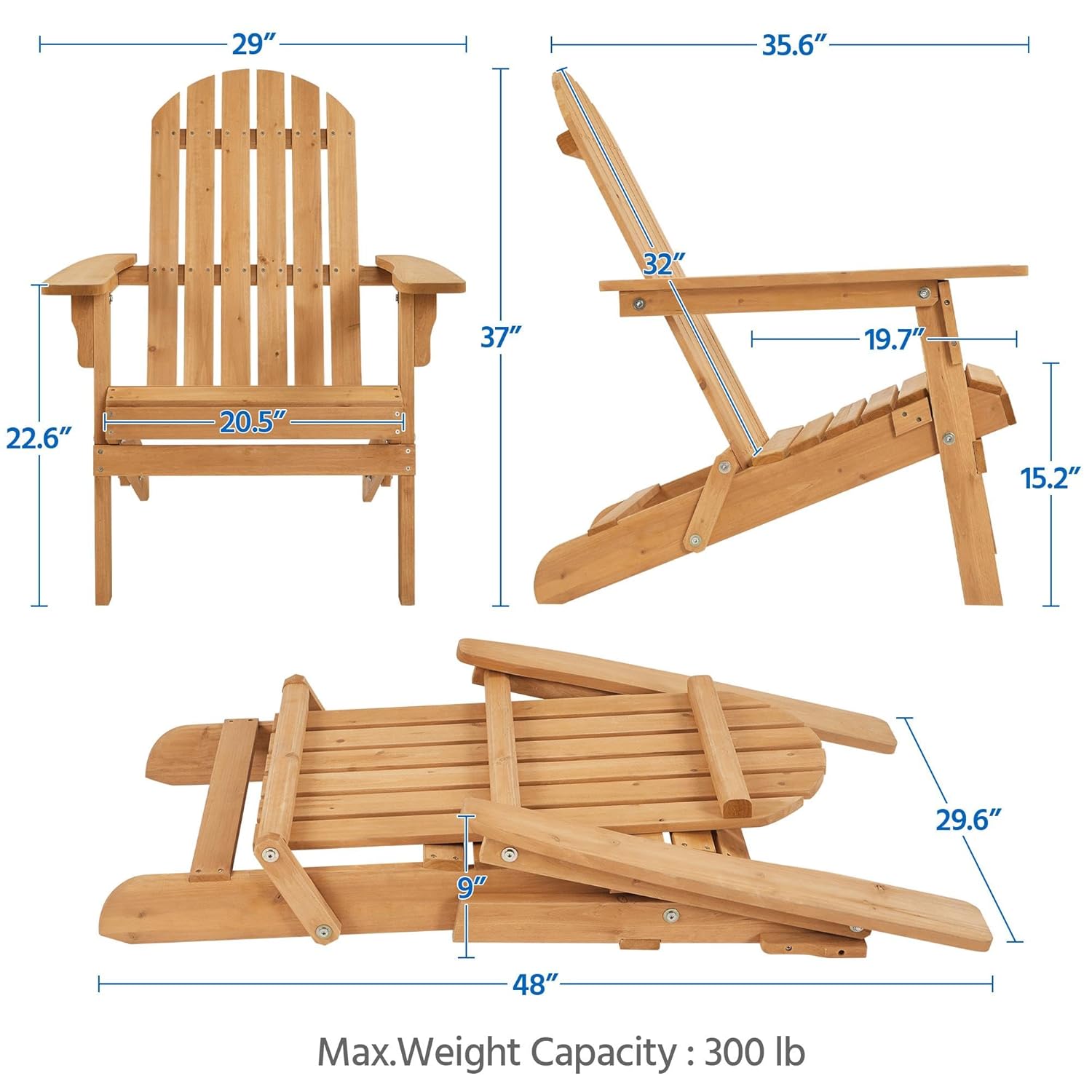 Folding Adirondack Chair Set o - Outdoor Furniture Fire Pit Set recension och pris