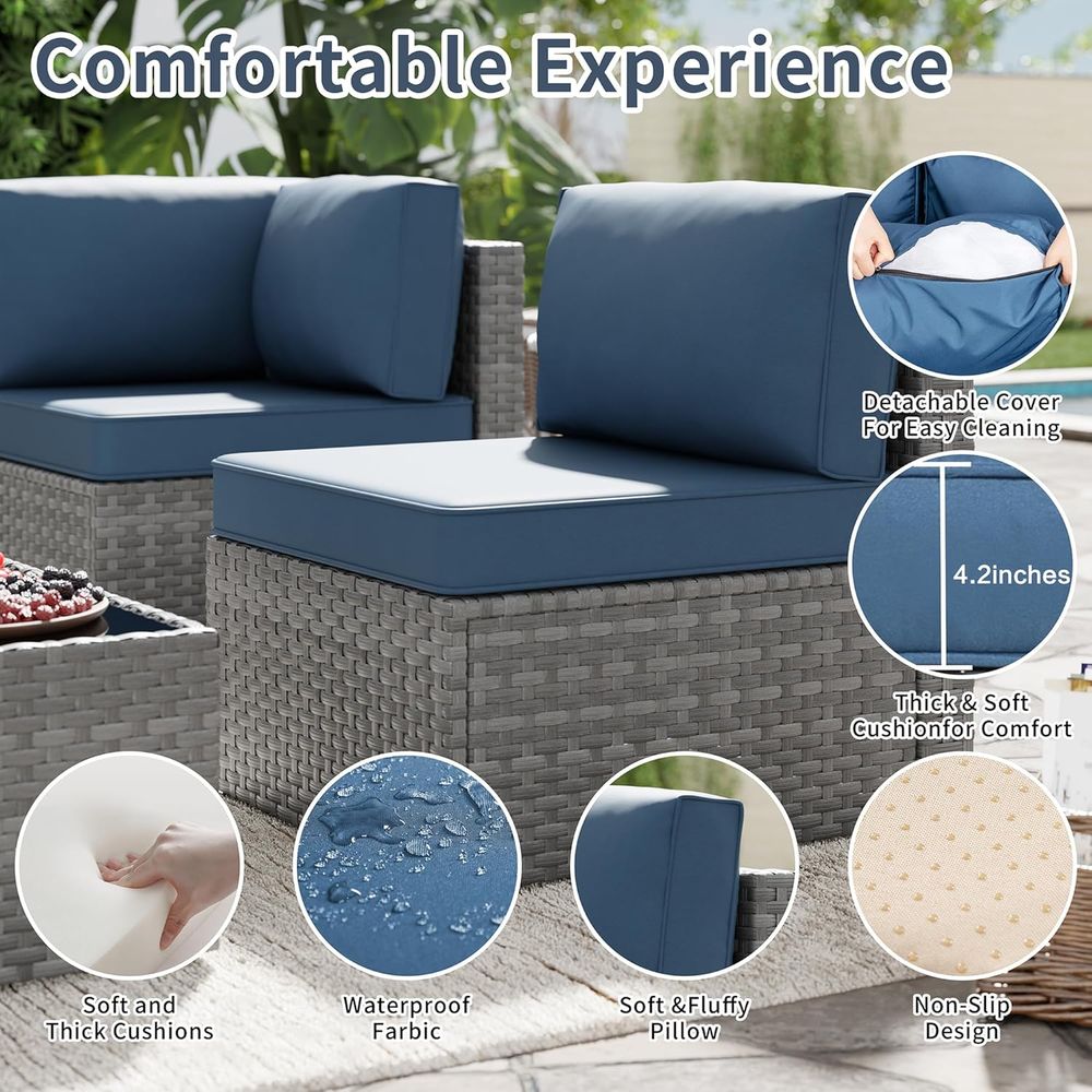 5-Piece Outdoor Patio Furnitur - Outdoor Furniture With Fire Pit Table recension och pris