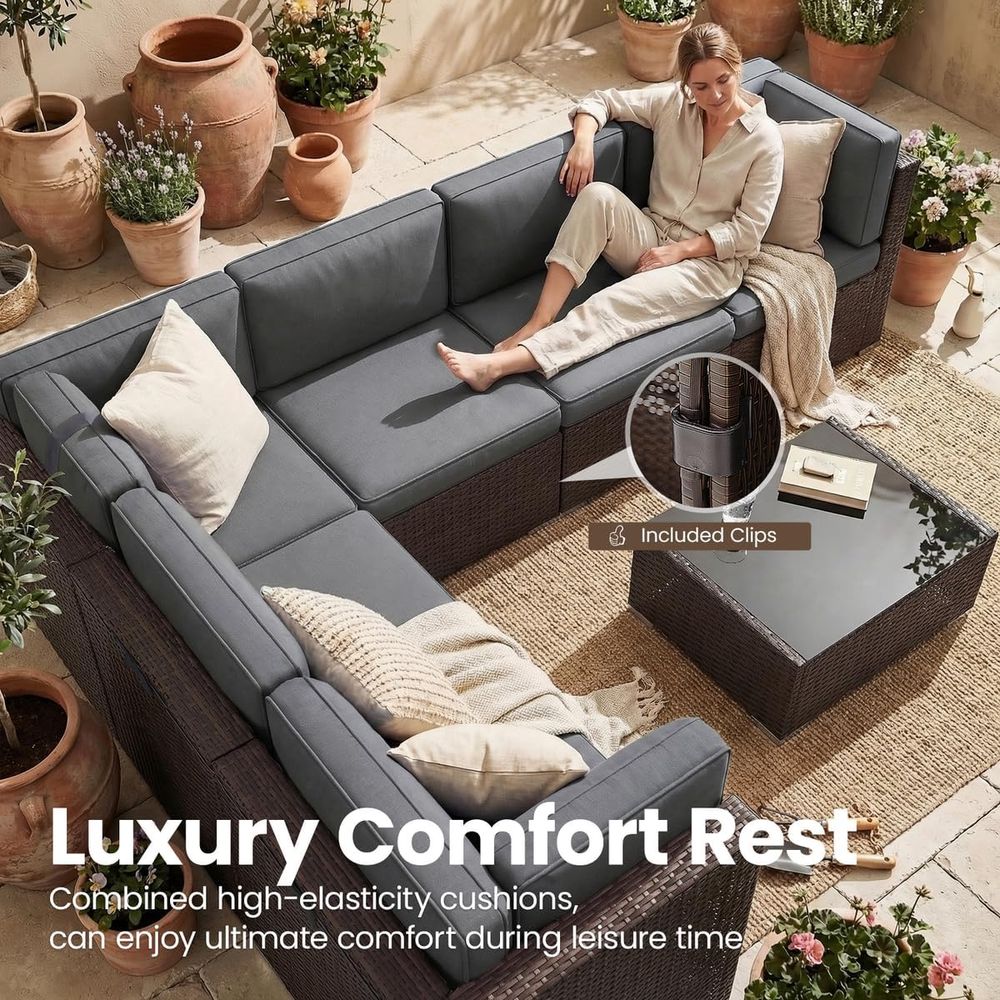 15-Piece Outdoor Patio Furnitu - Outdoor Furniture With Fire Pit Table recension och pris