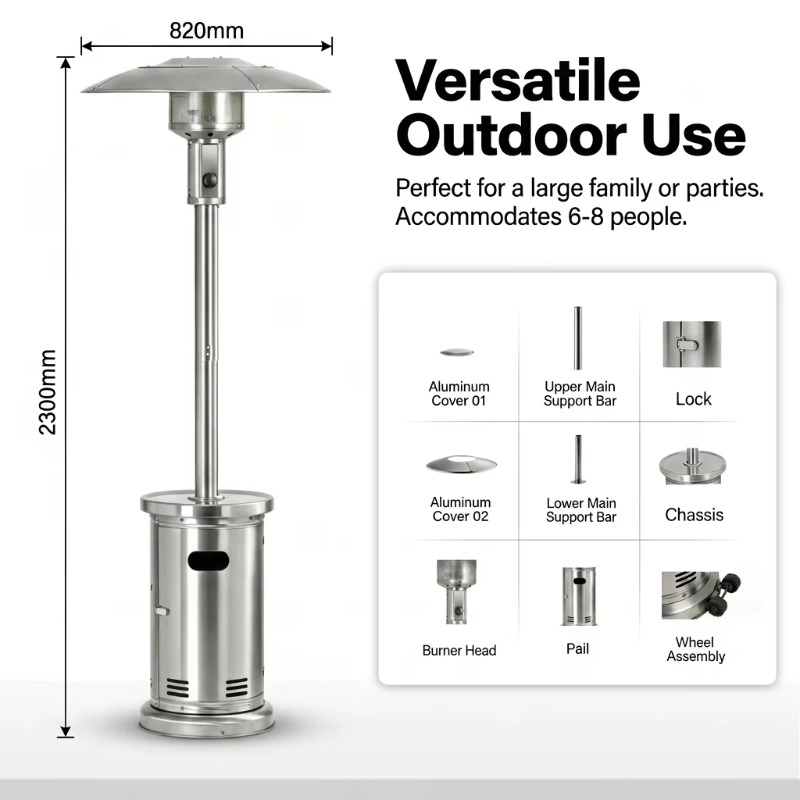 Airo Fast Heating Umbrella Gas - Patio Heater Standing recension och pris