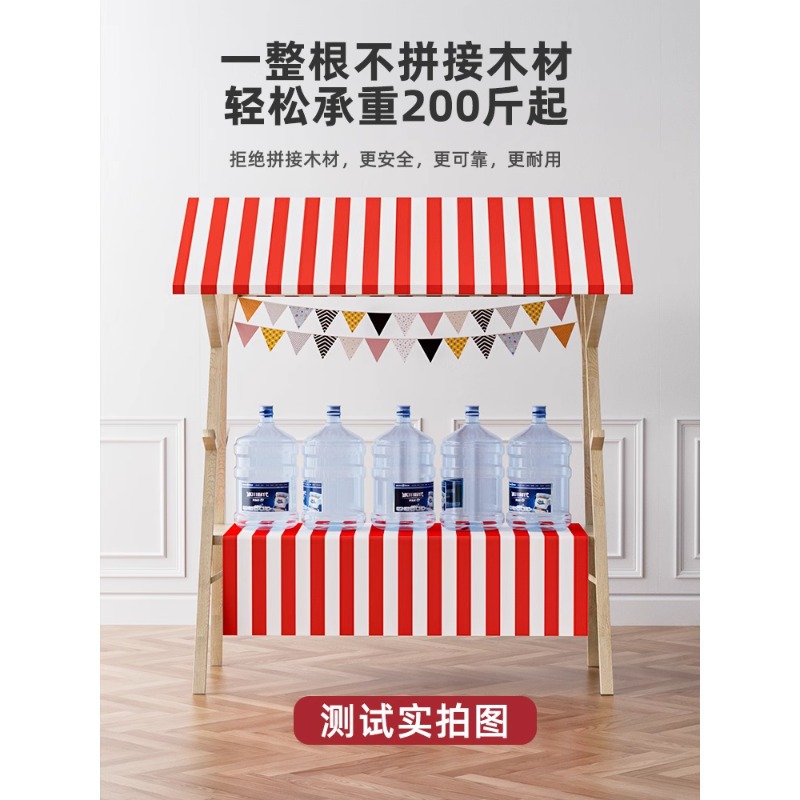 Portable wooden market stall d - Outdoor Furniture Vendors recension och pris