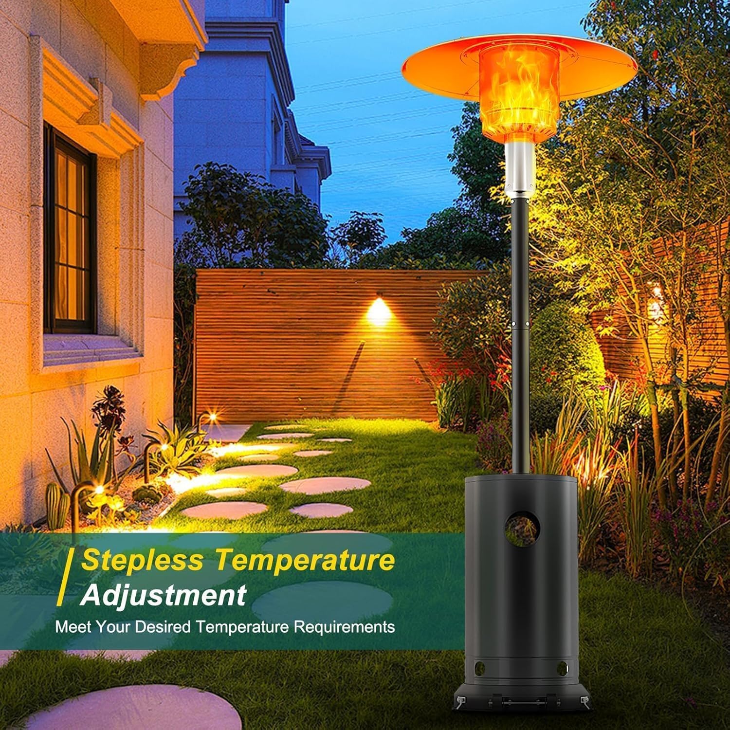 48,000 BTU Outdoor Heat Lamp - - Patio Heater Standing recension och pris