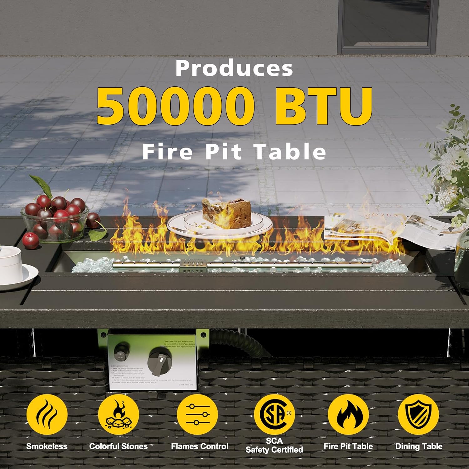 Patio Furniture Set with Fire  - Outdoor Furniture With Fire Pit Table recension och pris