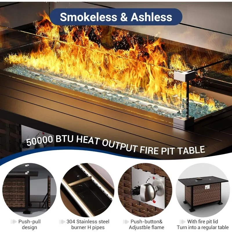 A Furniture Set with Fire Pit  - Outdoor Furniture With Fire Pit Table recension och pris