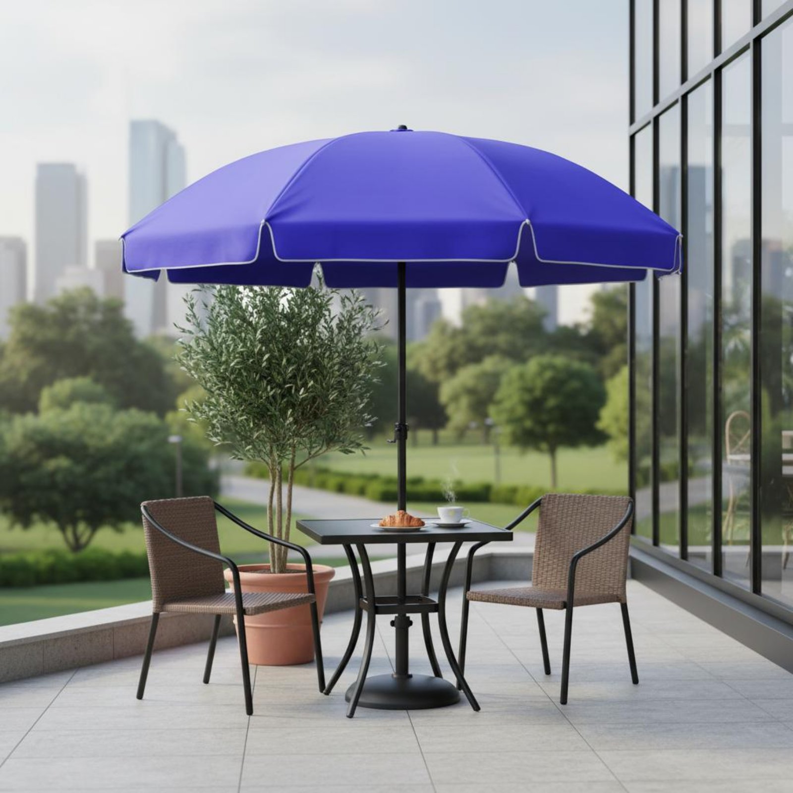 Round Weatherproof Umbrella Wa - Outdoor Furniture Vendors recension och pris