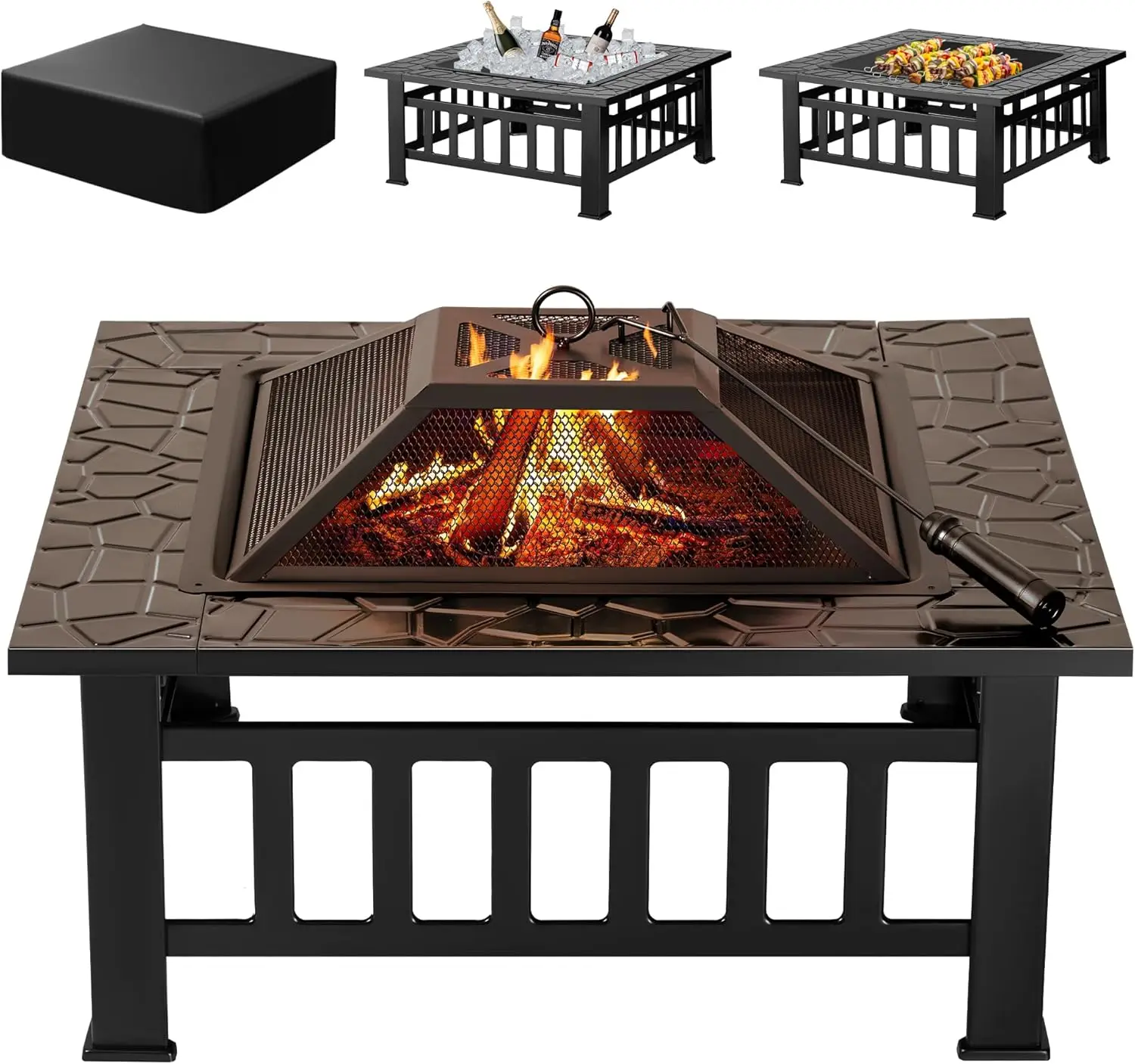 Outdoor Fire Pit, 32 Inch Fire - Outdoor Furniture With Fire Pit Table recension och pris
