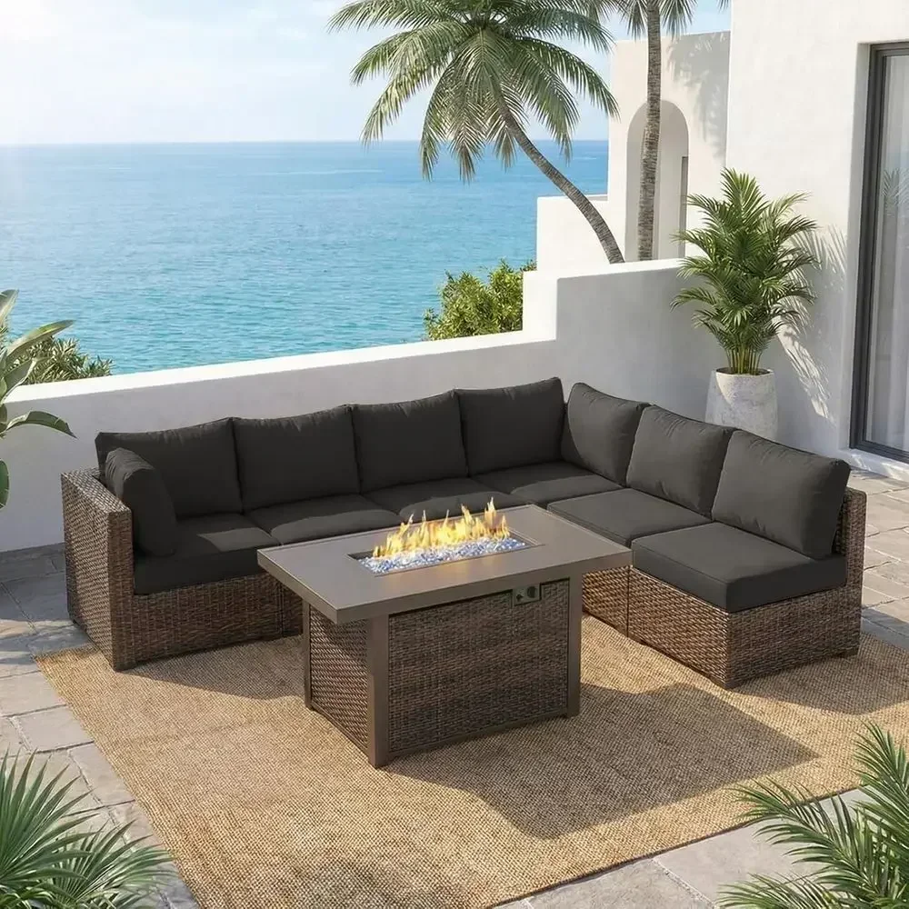 7-Piece Outdoor Patio Furnitur - Outdoor Furniture Fire Pit Set recension och pris