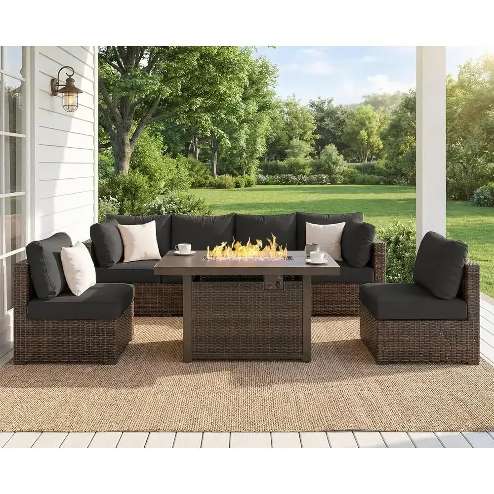 7-Piece Outdoor Patio Furnitur - Outdoor Furniture Fire Pit Set recension och pris