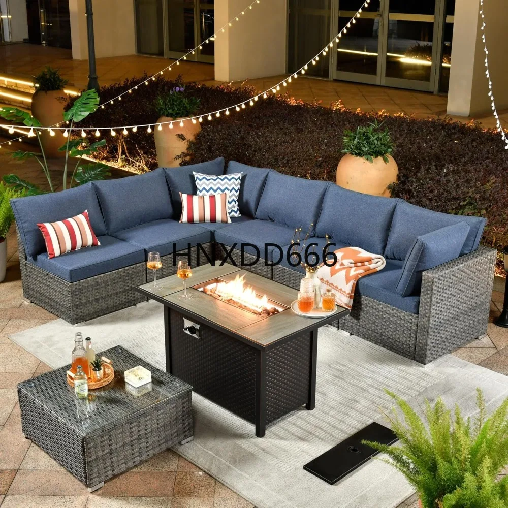 Outdoor 8 Piece Patio Furnitur - Outdoor Furniture With Fire Pit Table recension och pris