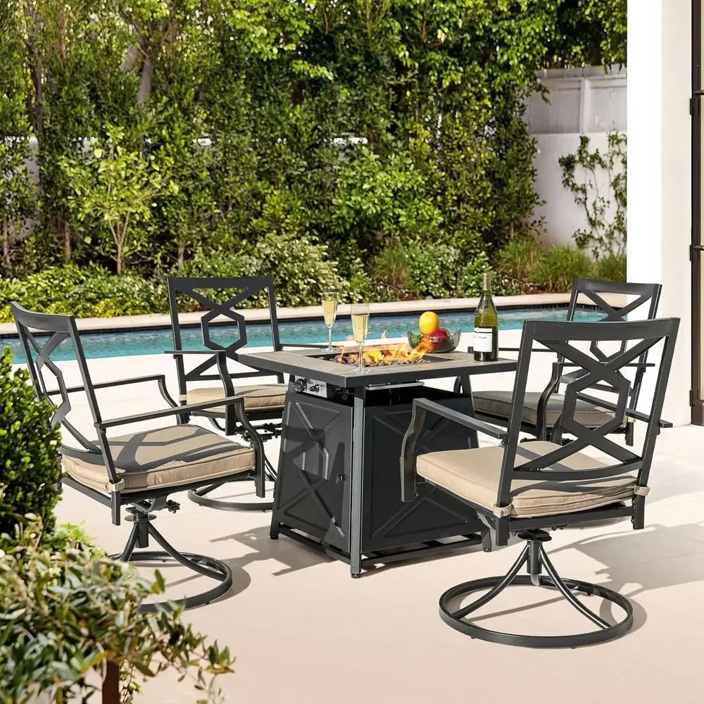 5-Piece Outdoor Patio Furnitur - Outdoor Furniture With Fire Pit Table recension och pris