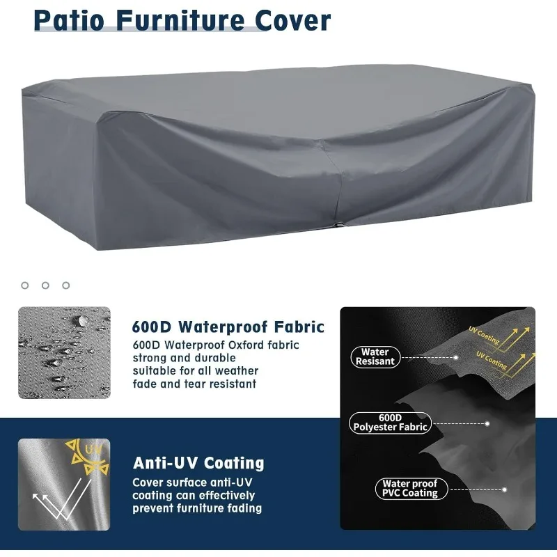 Amopatio 8 Pieces Patio Furnit - Outdoor Furniture With Fire Pit Table recension och pris